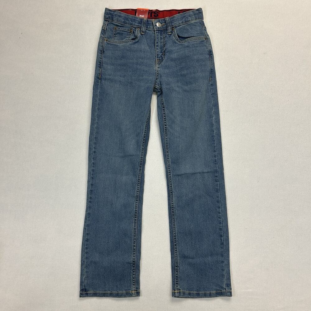 Levi's 514 NEW Straight Fit Jeans Youth Size 12 Flex Stretch Blue Denim Boys NWT